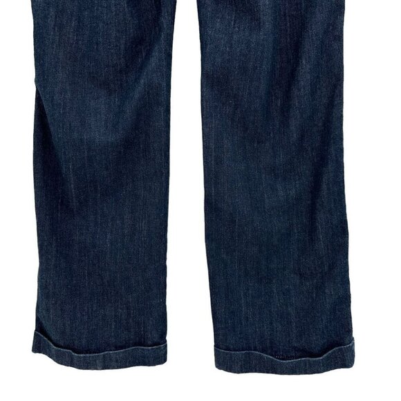 Boden Dark Denim Cuffed Wide Leg Jeans Womens 12L - Long - Picture 6 of 8